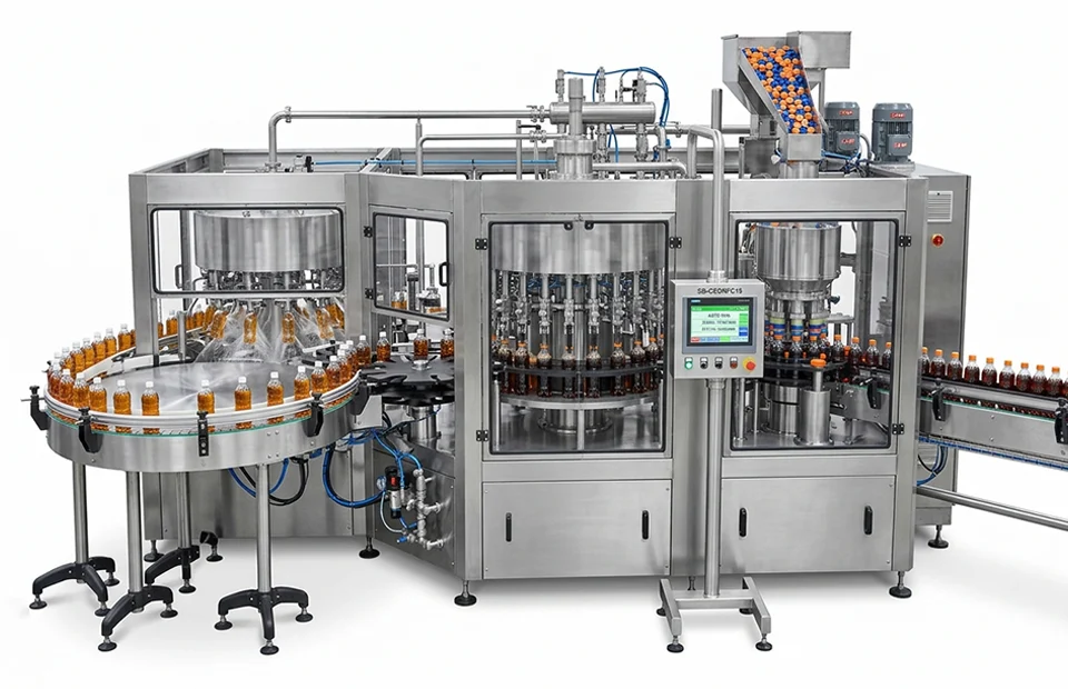 Automatic Carbonated Soft Drink Rinsing Filling Capping Machine