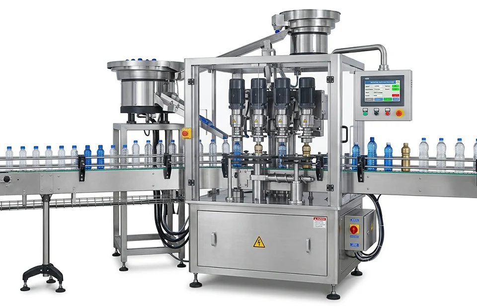 Automatic Four Head Screw/ROPP Capping Machine