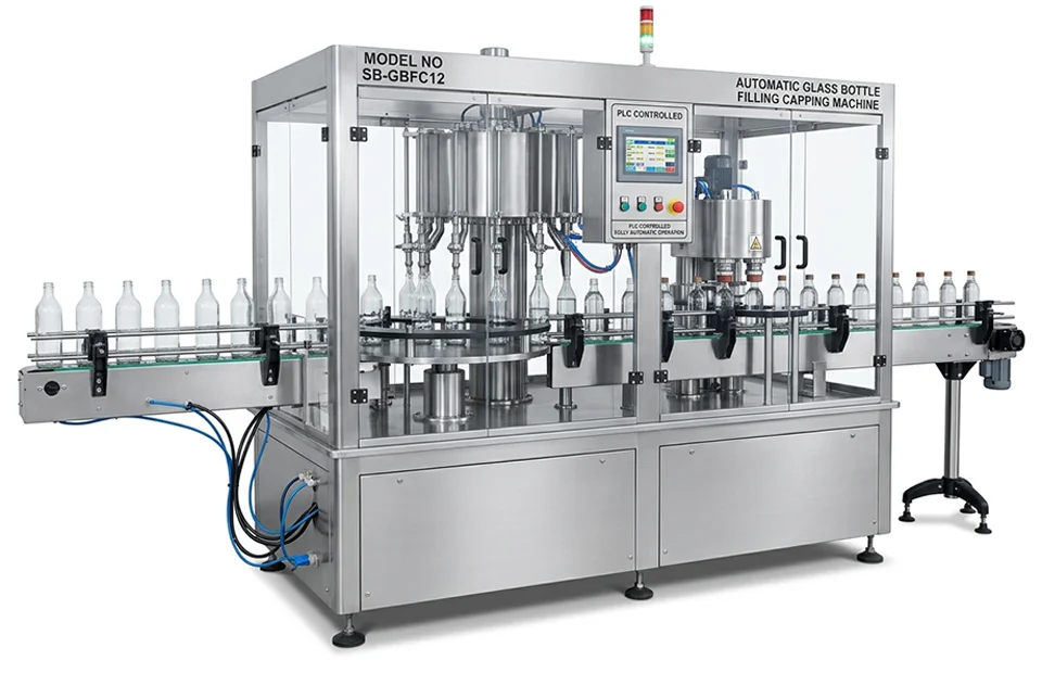 Automatic Glass Bottle Filling Capping Machine