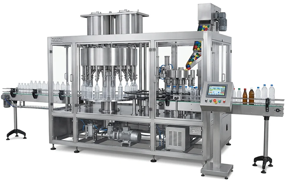 Automatic Rotary Gravity Type Liquid Filling and Capping Machine