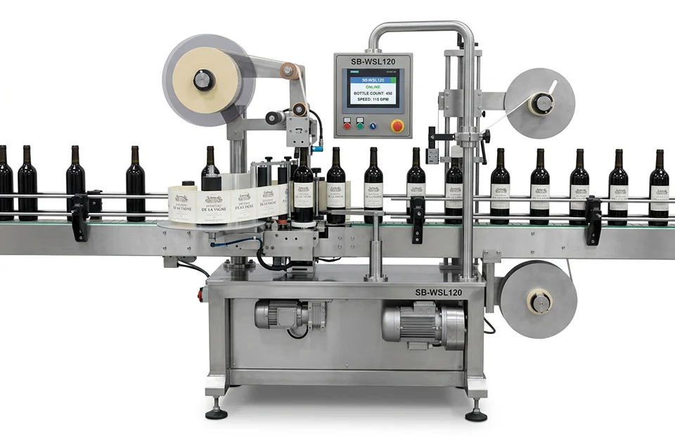 Automatic Wine Bottle Sticker Labelling Machine