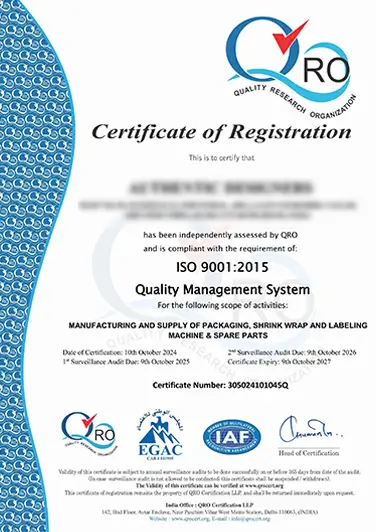 ISO Certificate